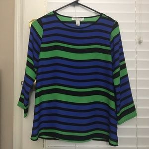 Forever 21 Striped Long Sleeve Layering Top Sz S